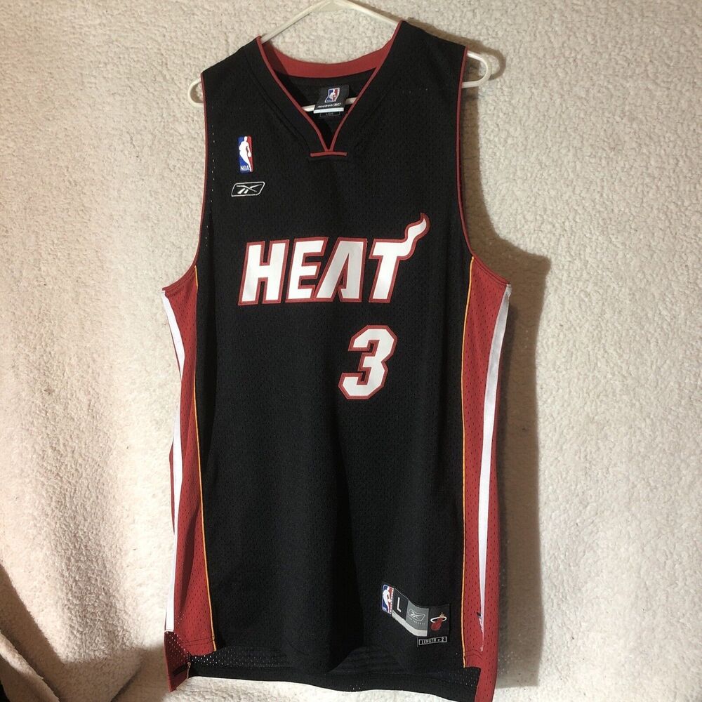 Dwyane Wade #3 Miami Heat Adidas Stitched Jersey Sz Large *Used*